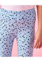 Girls Blue Printed Leggings - 3