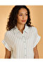 Women White Striped Casual Blouse - 4