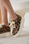 Women's Hidden Heel White Sole Leopard Sneakers Tr10Ms01H - 5