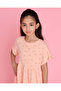 Girls Peach Printed Summer Dress - 2