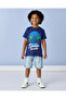 Boys Navy Printed T-Shirt - 2