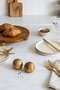 Modern Acacia Ball-Shaped Salt and Pepper Shaker Set - Round Spice Container Set - 3