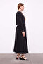 Zigzag Detail Front Tunic Skirt Set 100770 Black - 3