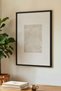1 Piece Black Wooden Framed Minimalist Beige Brush Strokes Vintage Painting - 3