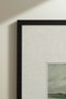 2 Pieces Black Wooden Framed Sea and Forest Scene Vintage Painting - 4