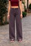 - Stretch Fabric Fabric Pocketless Elastic Waistband Palazzo Pants C640