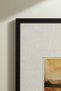 1 Piece Black Wooden Framed Vintage Painting with Warm Color Landscape Scene - 4