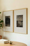 2 Pieces of Vintage Paintings with Natural Wooden Frames, Black Circles and Mirror Themes - 3