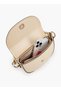Textured Crossbody Bag with Button Closure - 7