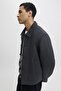 Men's Dark Gray Melange Jacket Model Code: 12286251 - 6