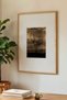 1 Piece Natural Wooden Framed Dark Faded Wood Theme Vintage Painting - 3
