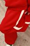 Wide Leg Sweatpants with Thick Stripes - 2