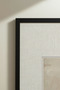 2 Pieces Black Wooden Framed Minimalist Abstract Vintage Paintings - 4