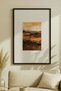 1 Piece Black Wooden Framed Vintage Painting with Warm Color Landscape Scene - 2