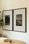 2 Pieces Black Circle and Mirror Themed Vintage Paintings with Black Wooden Frames - 3