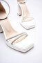 Women's White Heeled Sandals Tr12My01B - 3