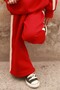 Wide Leg Sweatpants with Thick Stripes