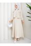 Asel Dual Pocket and Double Cover Button Detail Skirt Suit - 4