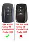 Toyota Rav4 Corolla Land Cruiser C-Hr Silicone Key Case 3 Keys Model with Logo on the Back Suitable - 2