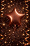 Set of 3 Brown Star Balloons – Glittering V