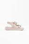Beige leather women's sandal tr17my02c