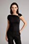 Slim Fit Boat Neck T-Shirt with Buckle Detail H1586Ax26Sm - 3