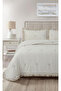 Perla Double Embroidered Bedspread Set - 240X260 cm - with Pvc Bag - Daily and Dowry - Beige - 2
