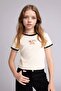 Slim Fit Printed Ribbed Camisole T-Shirt for Girls D8542A826Sm