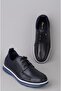 Seç M595 Haki̇ki̇ De Leather Rkek Shoes Dark Blue - 6