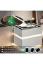 Modern Bedside Nightstand Table with LED Mirror, Sensor Light, Wireless Charging and BT Speaker 40CM - 6