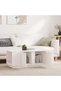 Coffee table, white, 110x50x40 cm, solid pine wood - 3