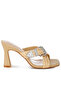 Women Braided Criss-Cross Strap Sandals In Beige - 2