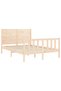 Bed frame with headboard, 140x190 cm, solid wood - 5