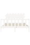 Bed frame with headboard, white, 140x200 cm, solid wood - 6
