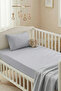 Baby Fitted Sheet Set Ranforce 100% Cotton 70X140+20 cm - Gray