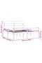 Bed frame with headboard 200x200 cm, solid pine wood - 8