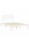 Bed frame with headboard, white, 120x200 cm, solid wood - 5