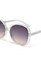 Anna Butterfly Sunglasses Sheer White / Black Lens - 6