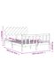 Bed frame with headboard, 140x190 cm, white, solid wood - 8