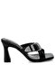Women Engraved Metallic Buckle Sandals In Black - 2
