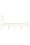 Bed frame with headboard, 140x190 cm, white, solid wood - 7