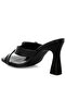 Women Engraved Metallic Buckle Sandals In Black - 3