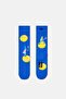 - Multi-Colored Tennis Patterned 3-Piece Cotton Sock Set - 8