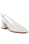 Women's Woven Design Slingback Sandal in White