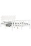 Bed frame with headboard, white, 140x200 cm, solid wood - 4