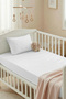 Baby Fitted Sheet Set Ranforce 100% Cotton 70X140+20 cm - White