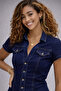 Princess Dark Navy Blue Denim Mini Dress - 4