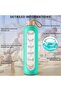 Silk Route - Motivational Glass Water Bottle with Time Markers, Leak Proof and Free, 32 Oz with - 2
