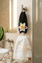 Hand Knitted Figured Kitchen and Bathroom Towel Rack - Wooden Bamboo Decorative Towel Holder
