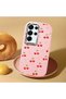 Samsung Galaxy S25 Ultra Compatible Camera Protected Pink Soft Silicone Phone Case Vişne Patterned - 2